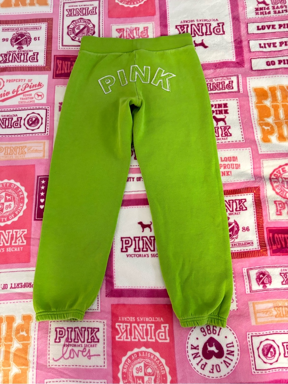 Vintage PINK Victoria's Secret Green Sweatpants